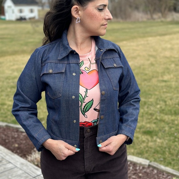 Vintage Denim Jacket by Montgomery Ward | 1970s | Classic Western Style | Size M - Picture 1 of 5